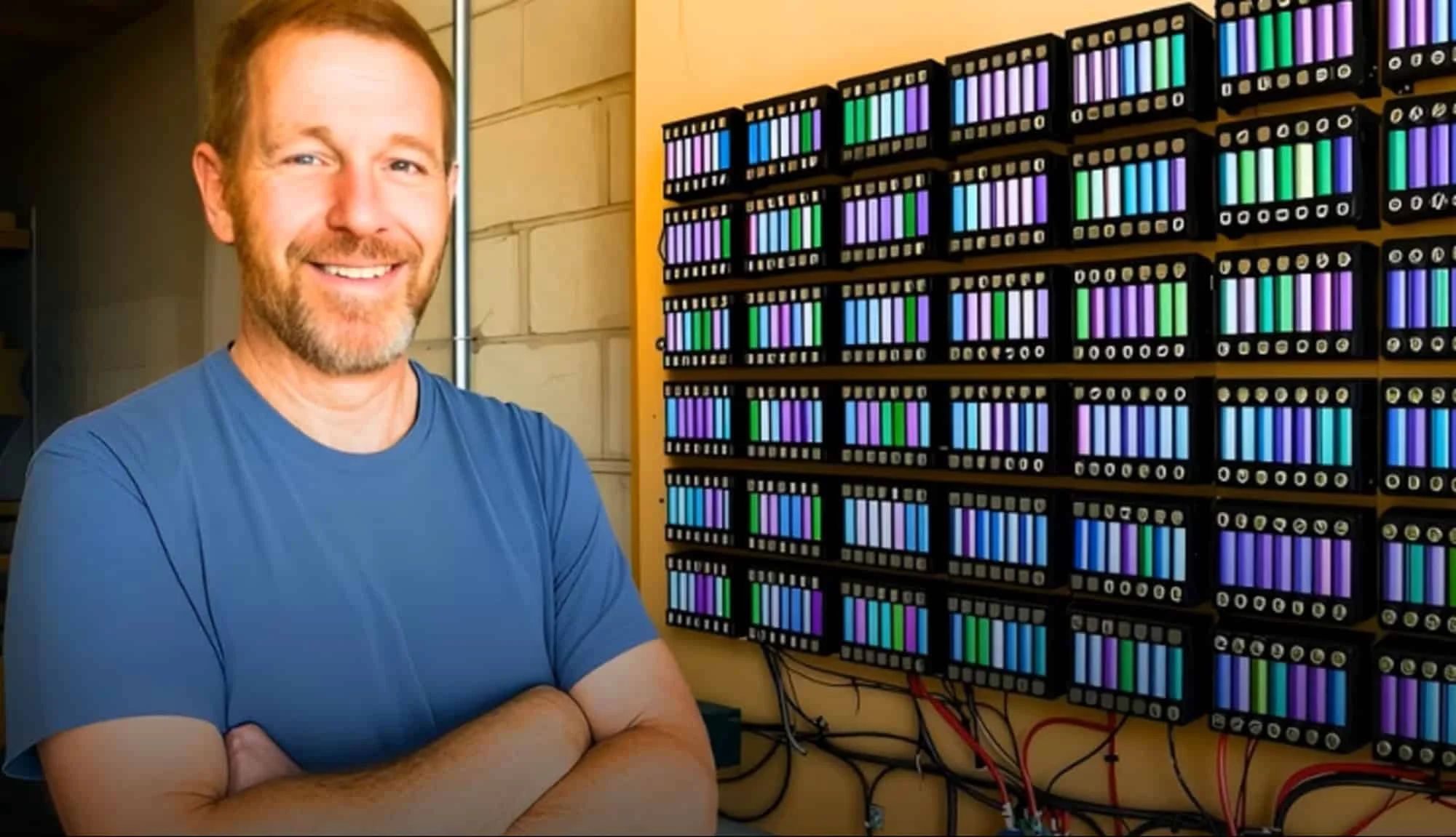 Baterias recicladas e energia solar: homem mantém casa off-grid há 8 anos com mais de mil células de notebook Homem produz energia caseira com mil baterias recicladas