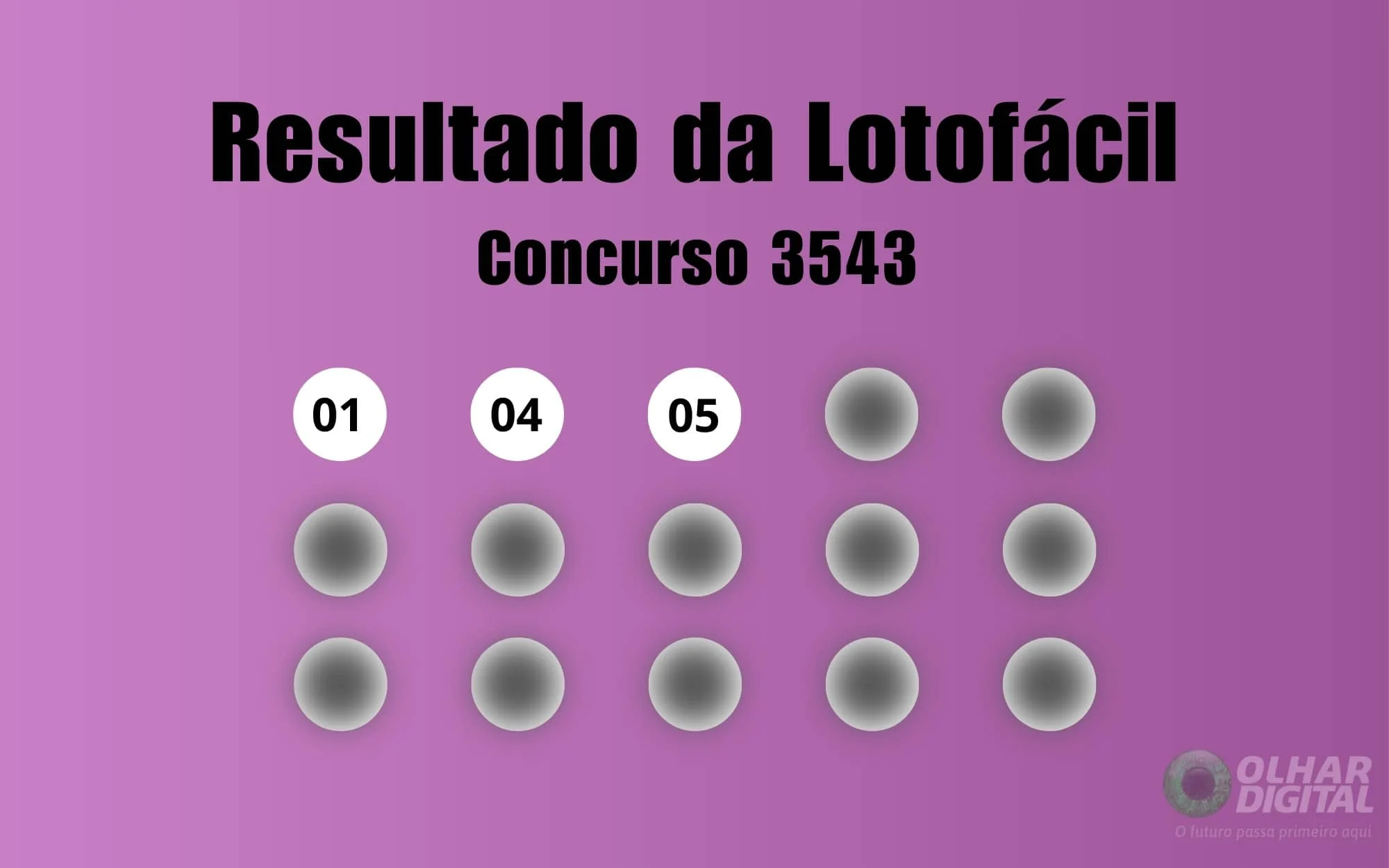 Resultado da Lotofácil de hoje: confira os números do concurso 3543, apuração de ganhadores e prêmio estimado de R$ 1,8 milhão Resultado da Lotofácil de hoje: veja números e ganhadores do concurso 3543 (sexta, 21/11)