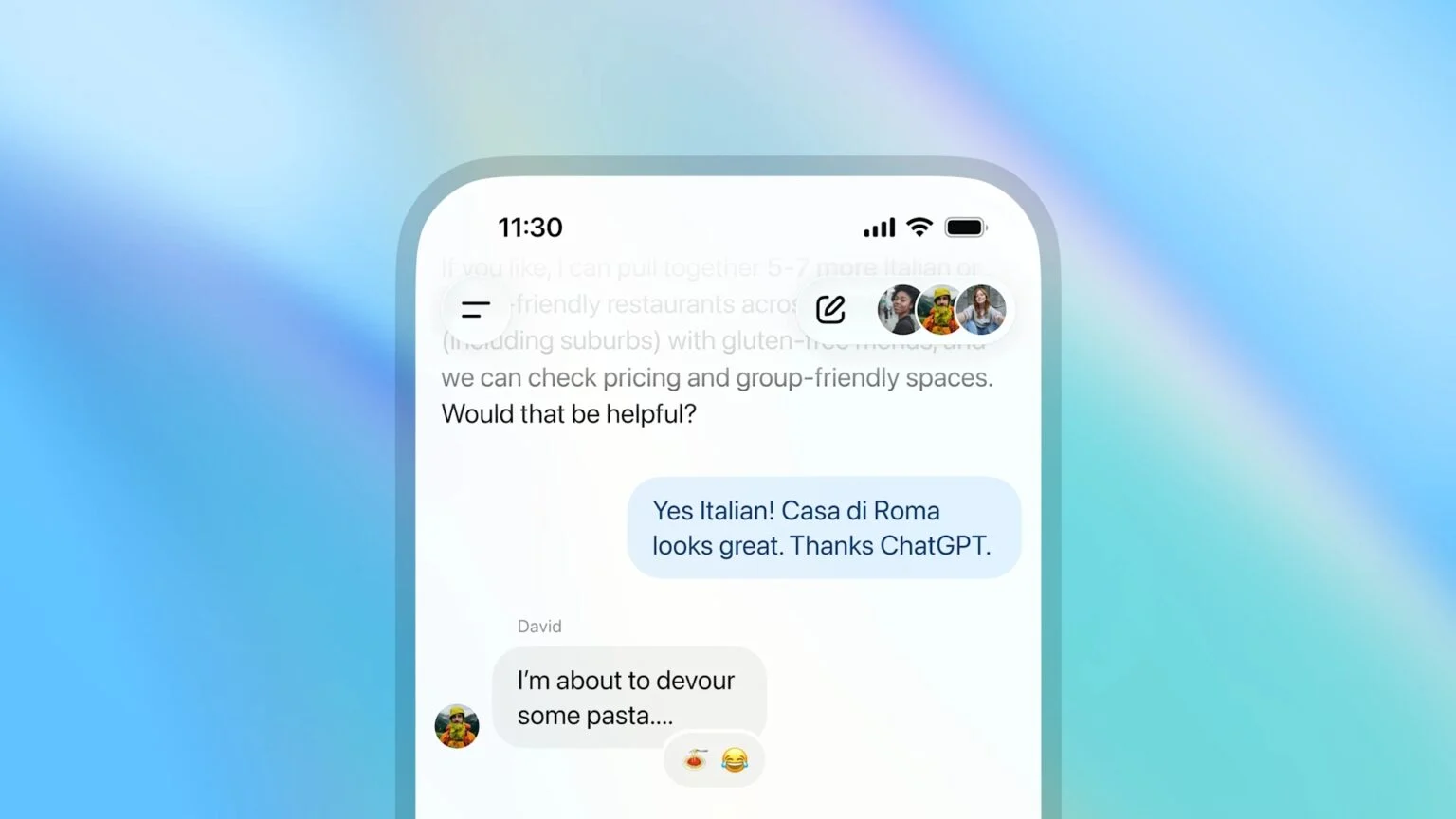 OpenAI estreia conversas em grupo com o ChatGPT • Tecnoblog