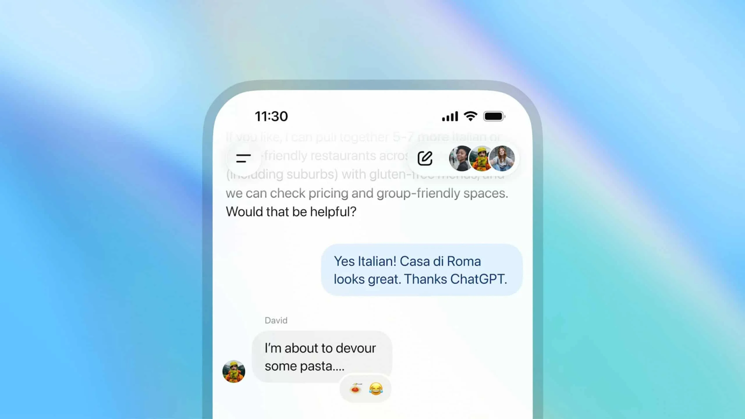 ChatGPT estreia conversas em grupo com até 20 participantes: lançamento piloto, privacidade, limites e tudo sobre o novo recurso ChatGPT vira ‘grupo de WhatsApp’: IA participa de conversas com até 20 pessoas