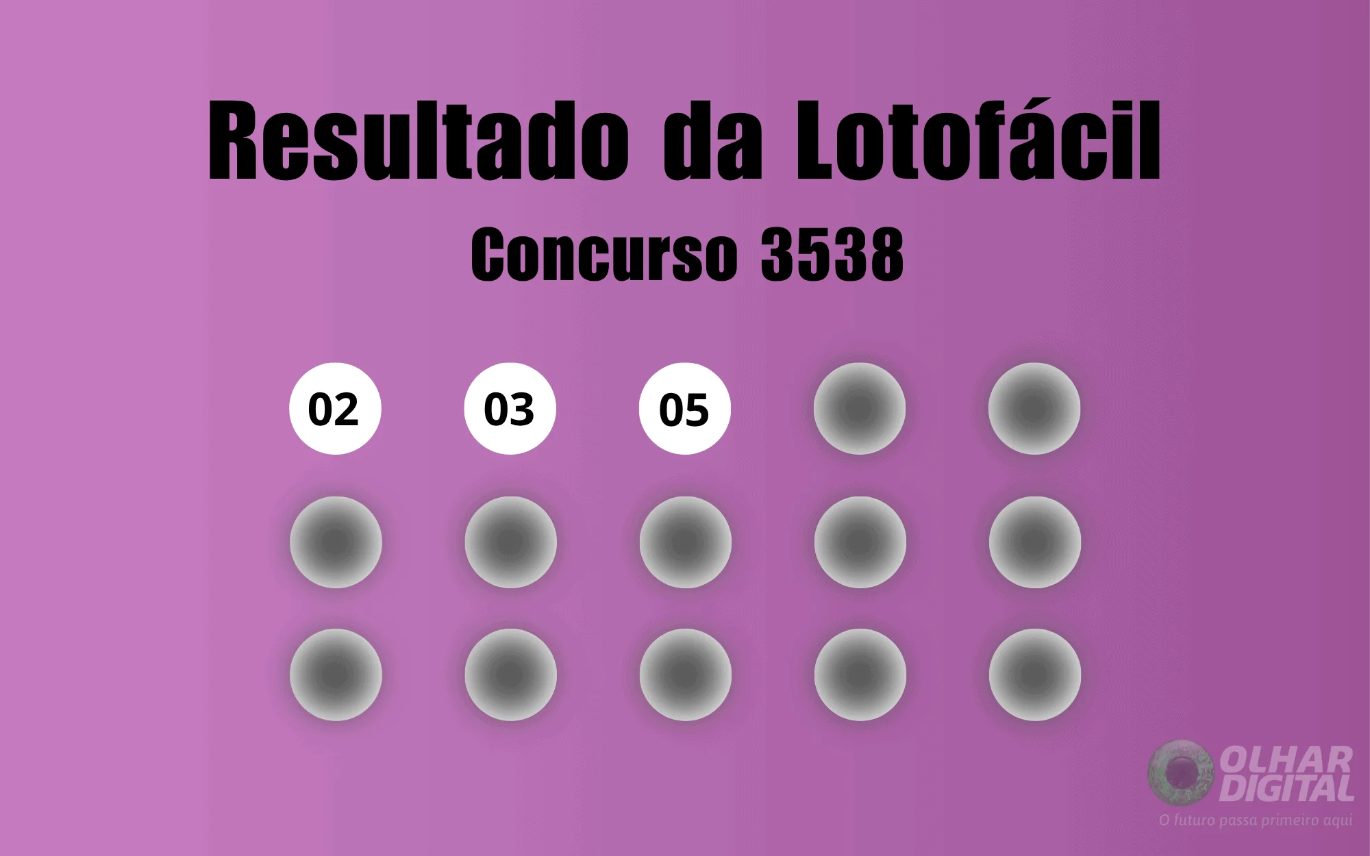 Resultado da Lotofácil de hoje: números do concurso 3538, ganhadores, prêmio de R$ 5 milhões e como resgatar Resultado da Lotofácil de hoje: veja números e ganhadores do concurso 3538 (quinta, 13/11)