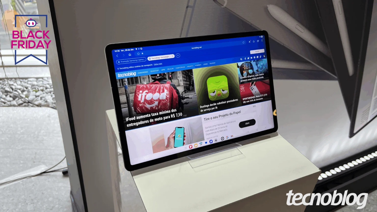 Galaxy Tab S10 FE Plus em Black November: 52% OFF no Mercado Livre, sai por R$ 2.560 no Pix com cupom VALEPROMO Black November: Galaxy Tab S10 FE Plus em promoção com mais de 50% OFF • Tecnoblog