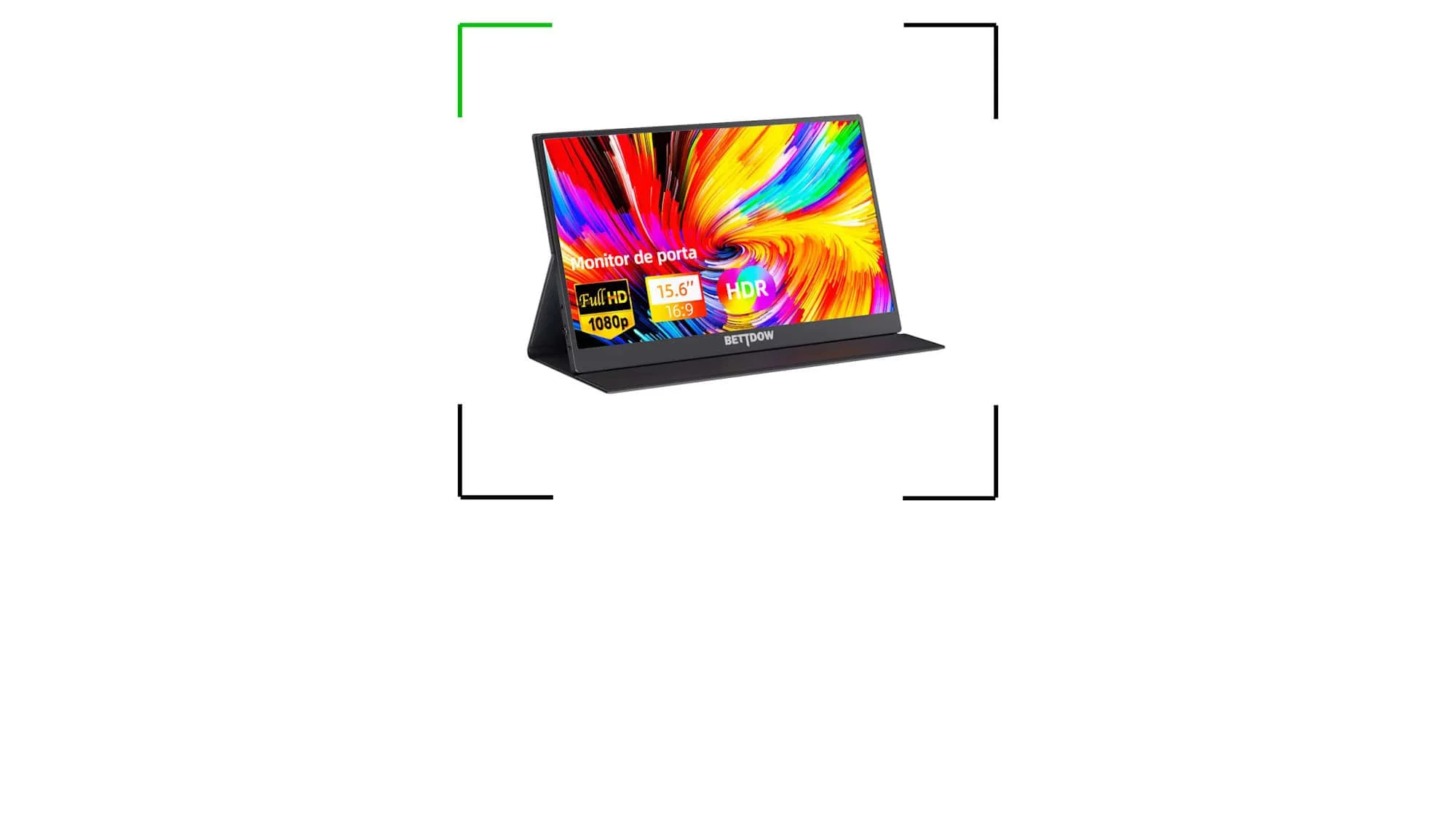Monitor portátil Bettdow 15,6" IPS Full HD cai a R$ 495 no Mercado Livre, opção de segunda tela com USB-C e HDMI na Black Friday Tela extra em qualquer lugar: monitor portátil já com preço de Black Friday