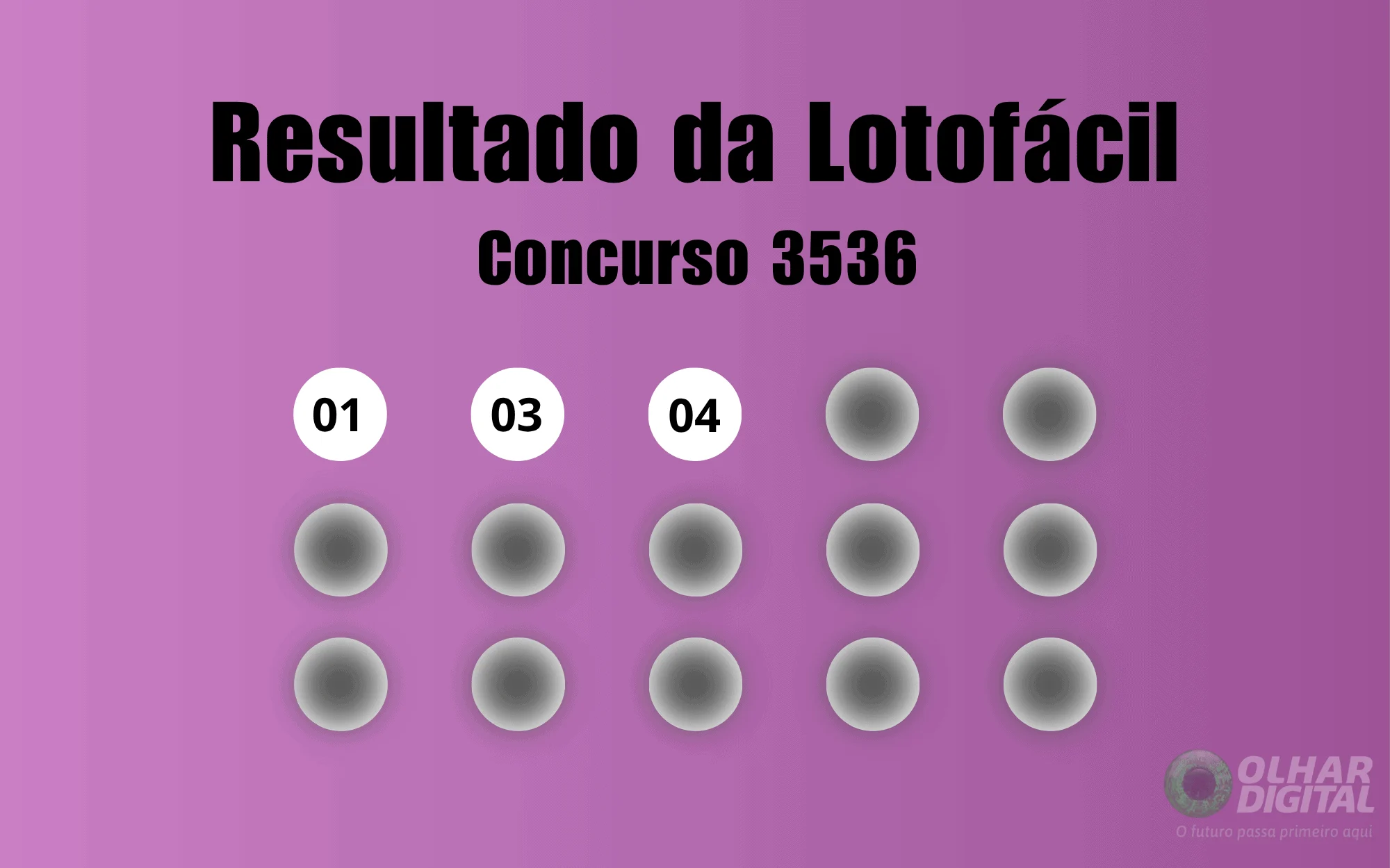 Resultado da Lotofácil de hoje: veja números e ganhadores do concurso 3536 (terça, 11/11)