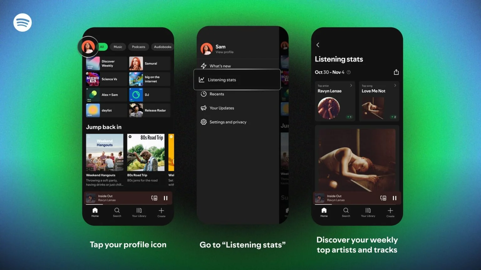 Spotify passa a mostrar músicas mais ouvidas na semana • Tecnoblog