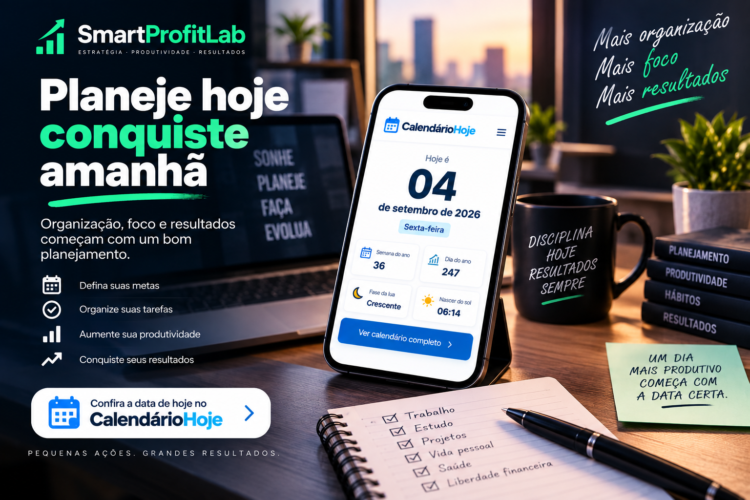 Como organizar melhor seu dia e aumentar a produtividade com planejamento simples Como organizar melhor seu dia e aumentar a produtividade com planejamento simples